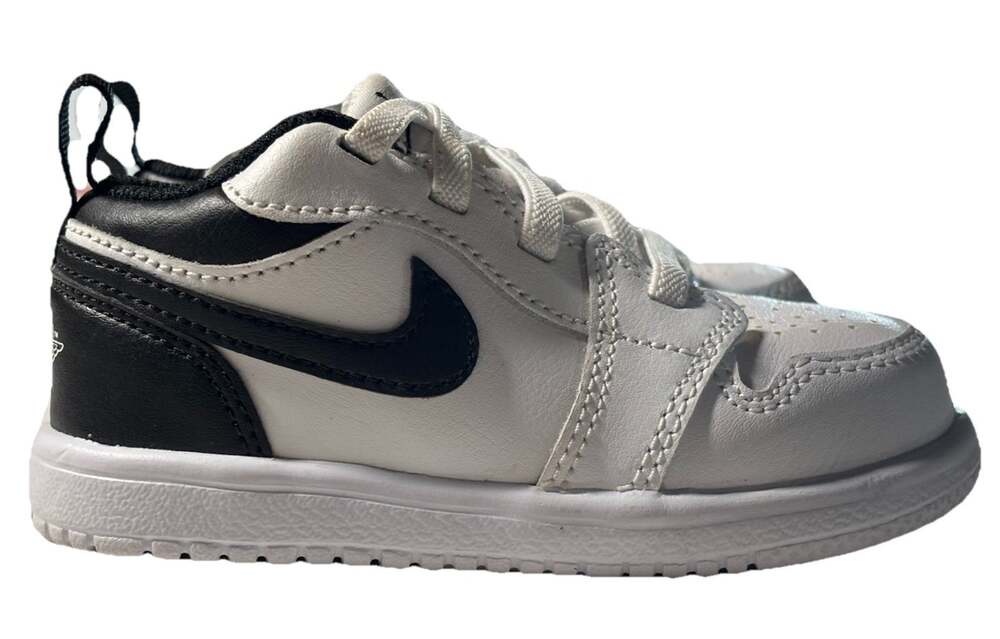 Nike Air Jordan 1 Low Alt Toddler Size 7C Black White Hook&Loop Sneakers